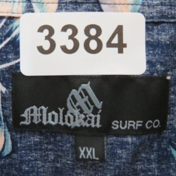 Molokai Surf Co.* Men's Short Sleeve Button Down Curved Hem Pocket Shirt~ XXL‎ - Picture 3 of 13